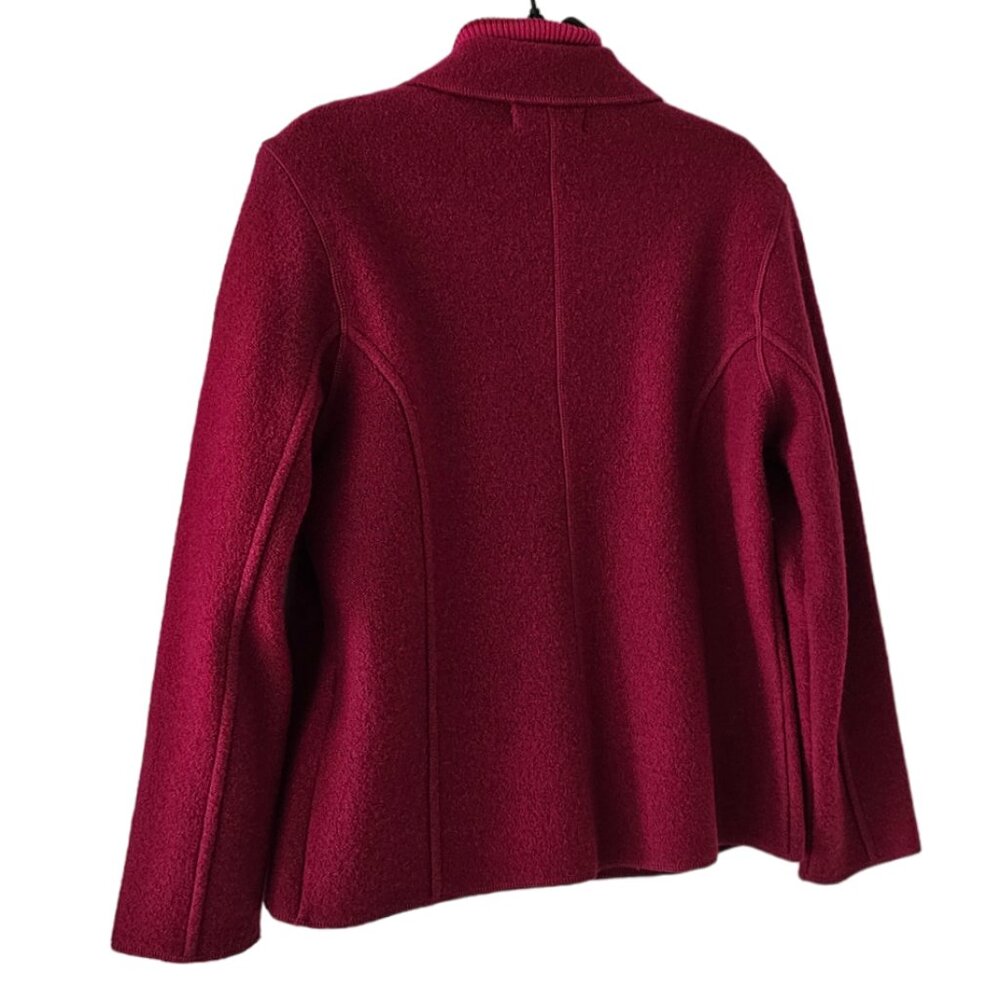 Petite Sophisticate 100% Boiled Wool Jacket | Like New | SP | Raspberry Pink - Picture 6 of 15